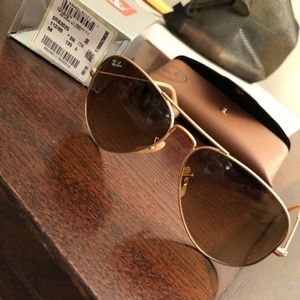 New Matte Gold Ray Ban Aviators!